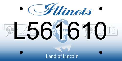 L561610 Illinois License Plate