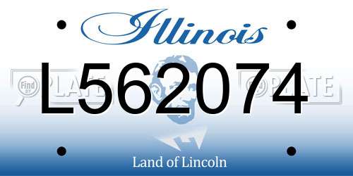 L562074 Illinois License Plate