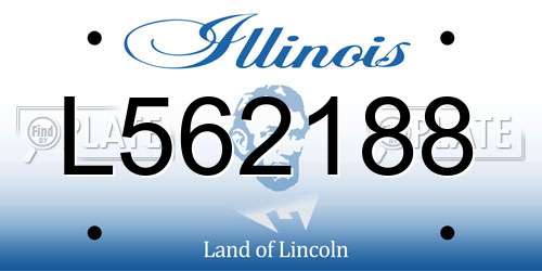 L562188 Illinois License Plate