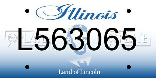 L563065 Illinois License Plate