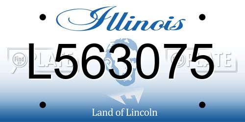 L563075 Illinois License Plate