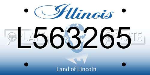 L563265 Illinois License Plate