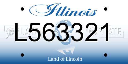 L563321 Illinois License Plate