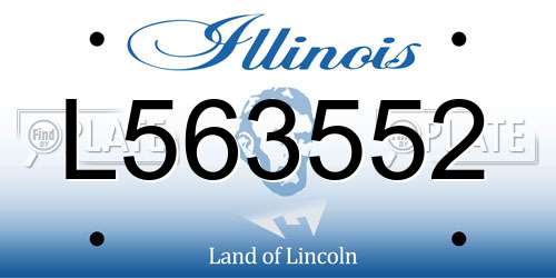 L563552 Illinois License Plate