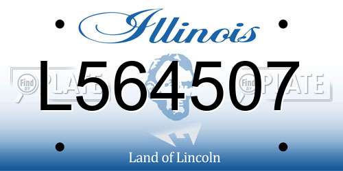 L564507 Illinois License Plate