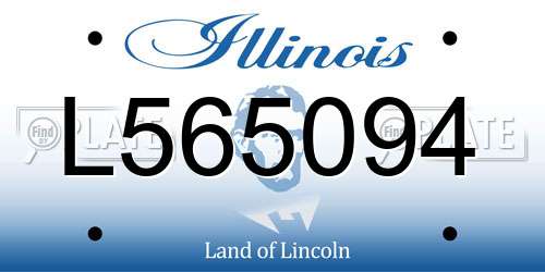 L565094 Illinois License Plate