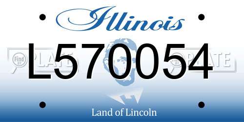 L570054 Illinois License Plate