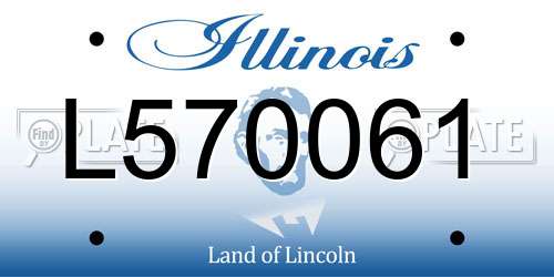 L570061 Illinois License Plate