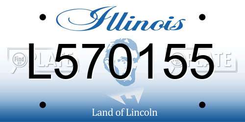 L570155 Illinois License Plate