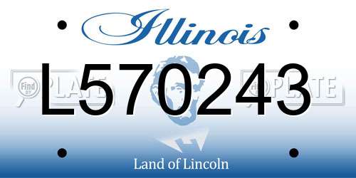 L570243 Illinois License Plate