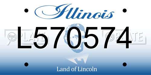 L570574 Illinois License Plate