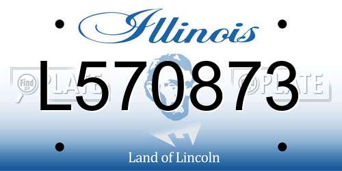 L570873 Illinois License Plate