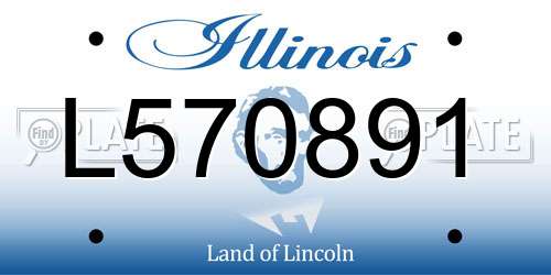 L570891 Illinois License Plate