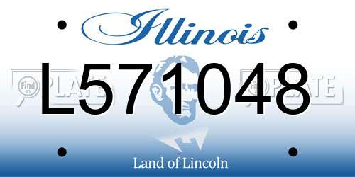 L571048 Illinois License Plate