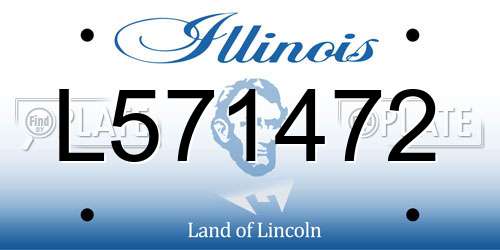 L571472 Illinois License Plate