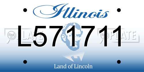 L571711 Illinois License Plate