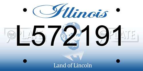 L572191 Illinois License Plate
