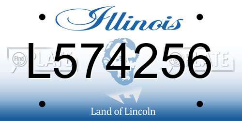 L574256 Illinois License Plate