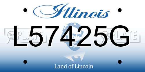 L57425G Illinois License Plate