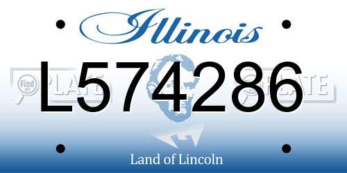L574286 Illinois License Plate