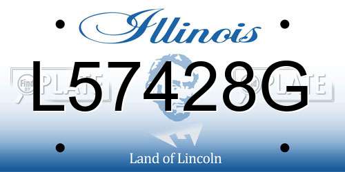 L57428G Illinois License Plate