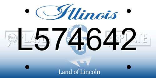L574642 Illinois License Plate