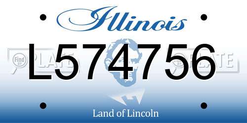 L574756 Illinois License Plate