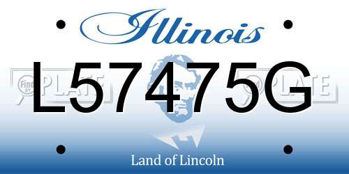 L57475G Illinois License Plate