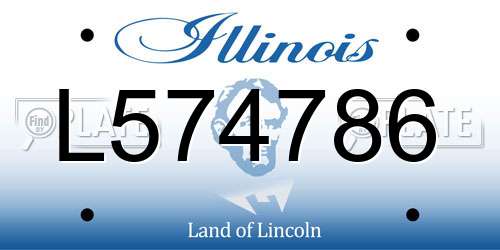 L574786 Illinois License Plate