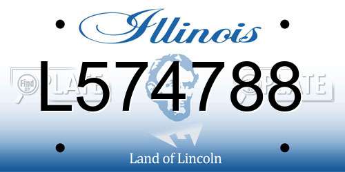 L574788 Illinois License Plate