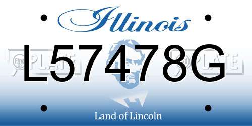 L57478G Illinois License Plate