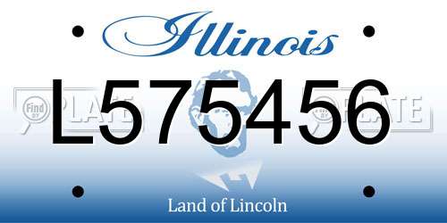 L575456 Illinois License Plate