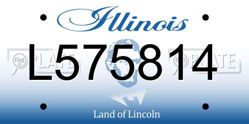 L575814 Illinois License Plate