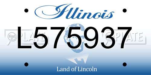 L575937 Illinois License Plate