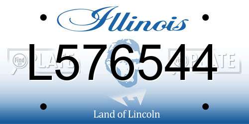 L576544 Illinois License Plate