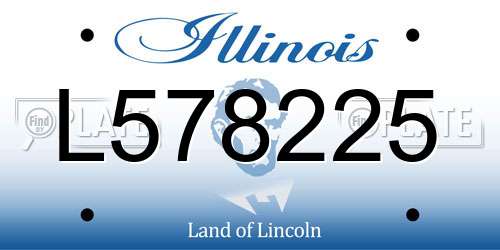 L578225 Illinois License Plate