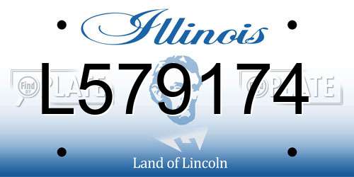L579174 Illinois License Plate