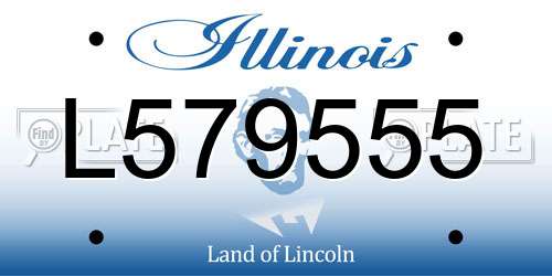 L579555 Illinois License Plate