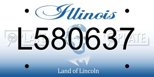 L580637 Illinois License Plate