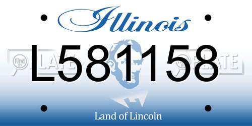 L581158 Illinois License Plate