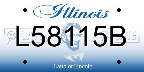 L58115B Illinois License Plate