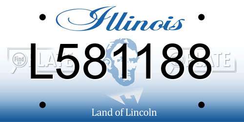 L581188 Illinois License Plate