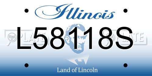 L58118S Illinois License Plate
