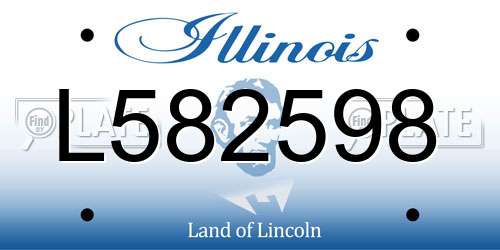L582598 Illinois License Plate