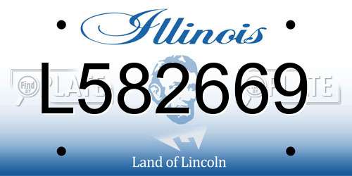 L582669 Illinois License Plate