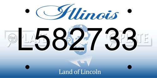 L582733 Illinois License Plate