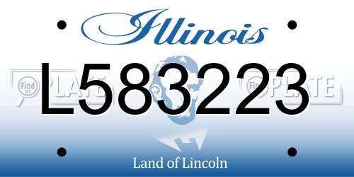 L583223 Illinois License Plate