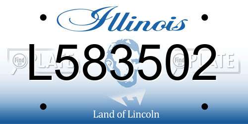 L583502 Illinois License Plate