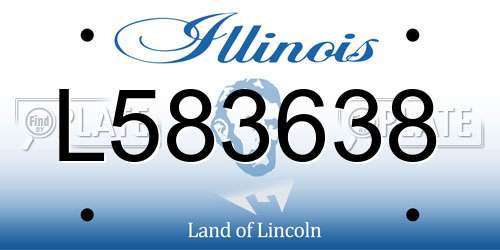 L583638 Illinois License Plate