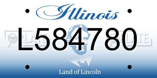 L584780 Illinois License Plate